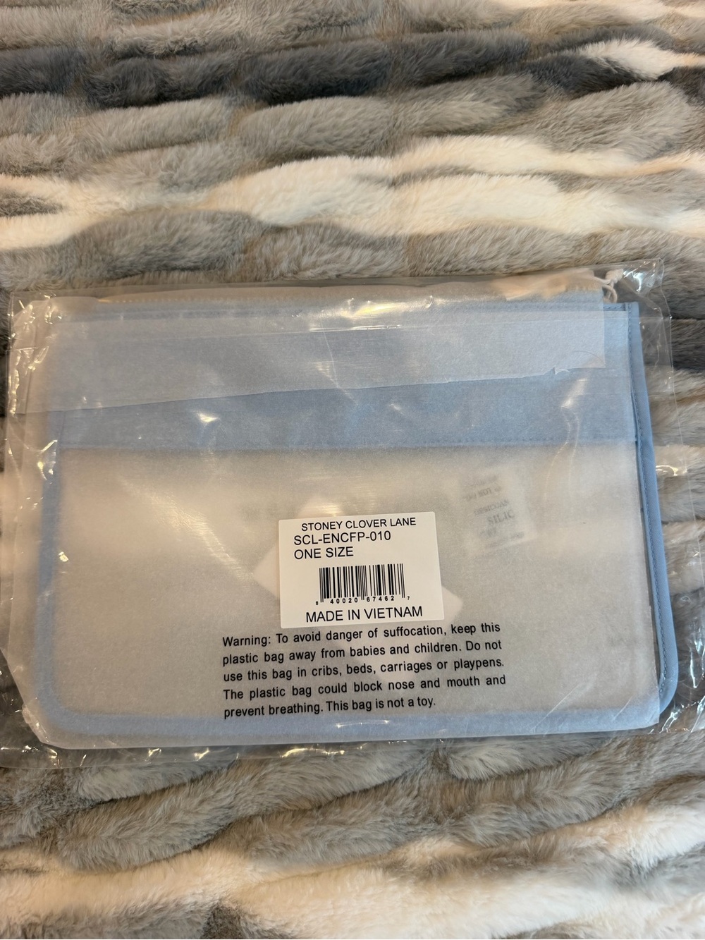 Stoney Clover Lane Pale Blue Flat Pouch